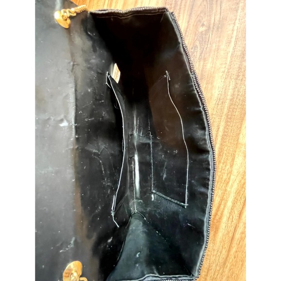 VintageWalborg Black beaded sequined clutch evening bag/purse Hong Kong - Picture 11 of 15